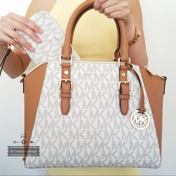 NWT Michael Kors Ciara large satchel w / wallet - Picture 3 of 7